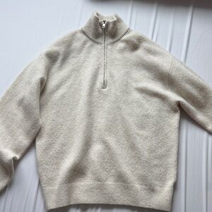 TNA Men's Zip-Up Sweater in Cream